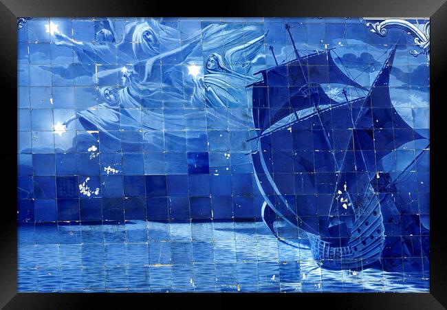 Azulejos Framed Print by Fabrizio Troiani