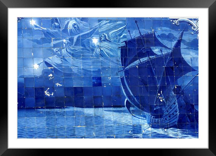 Azulejos Framed Mounted Print by Fabrizio Troiani