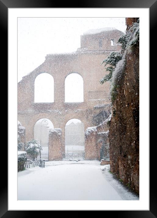 Remains of the Basilica of Maxentius and Constantine  Framed Mounted Print by Fabrizio Troiani