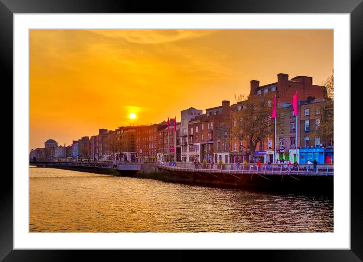 Ormond Quay Lower Framed Mounted Print by Fabrizio Troiani