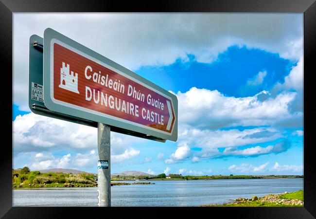 Sign to Dunguaire Castle, Framed Print by Fabrizio Troiani