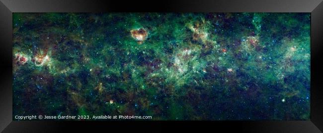 Outer Space Galaxy Stars Universe Cosmic Framed Print by Jesse Gardner