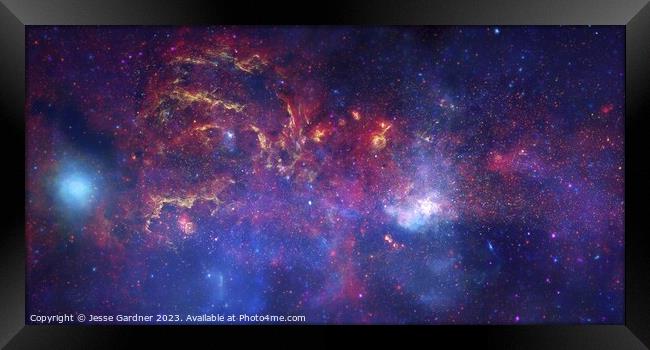 Outer Space Galaxy Stars Universe Cosmic Framed Print by Jesse Gardner