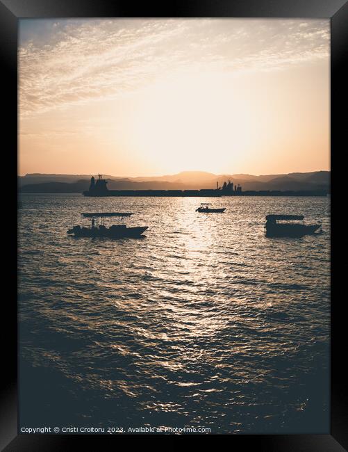 Aqaba at sunset Framed Print by Cristi Croitoru