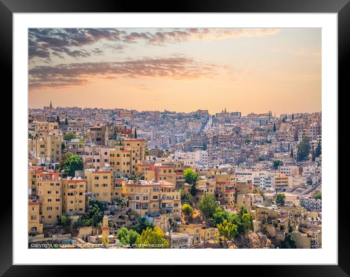 Amman at sunset Framed Mounted Print by Cristi Croitoru