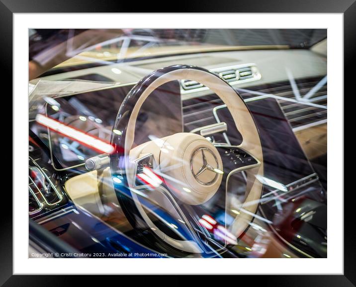  Mercedes steering wheel   Framed Mounted Print by Cristi Croitoru