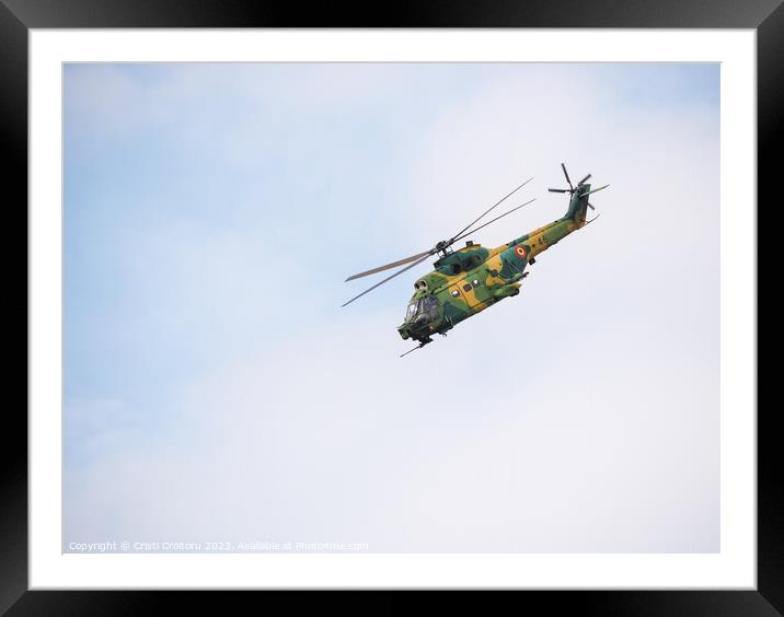 Air Force military helicopter Framed Mounted Print by Cristi Croitoru