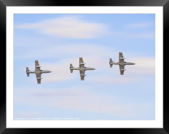 Three light attack aircrafts Framed Mounted Print by Cristi Croitoru