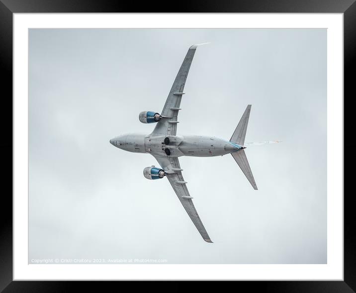 Commercial airplane Framed Mounted Print by Cristi Croitoru