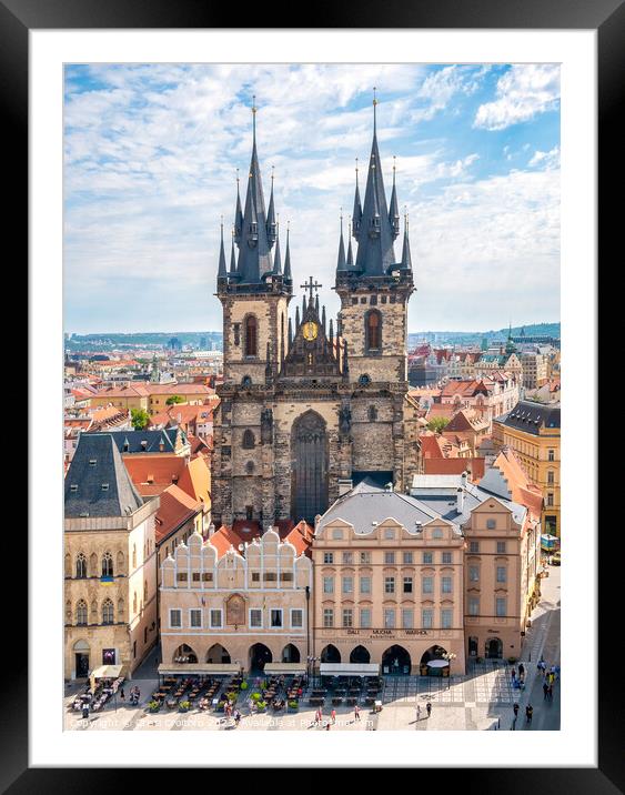Church of Our Lady before Týn in the old square town of Prague Framed Mounted Print by Cristi Croitoru