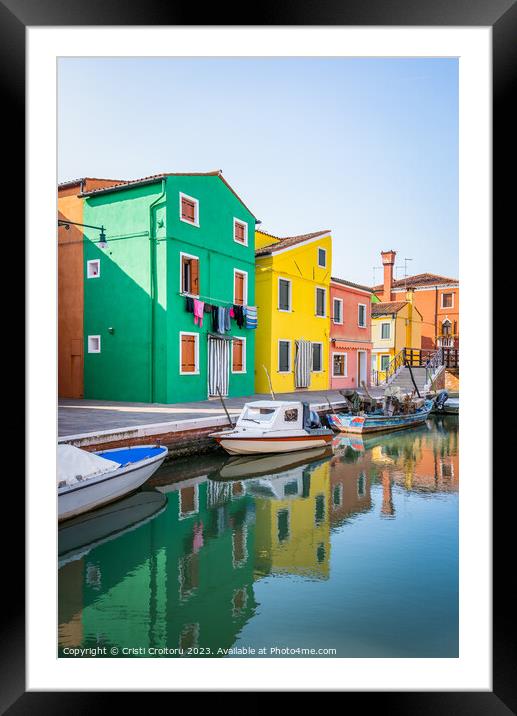Burano island, Venice. Framed Mounted Print by Cristi Croitoru