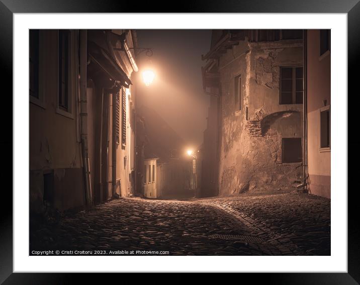 Sighisoara Citadel. Framed Mounted Print by Cristi Croitoru