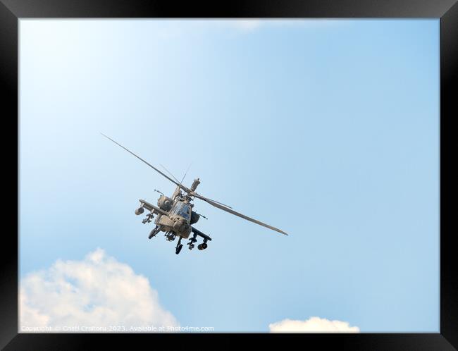 Boeing AH-64 Apache Framed Print by Cristi Croitoru