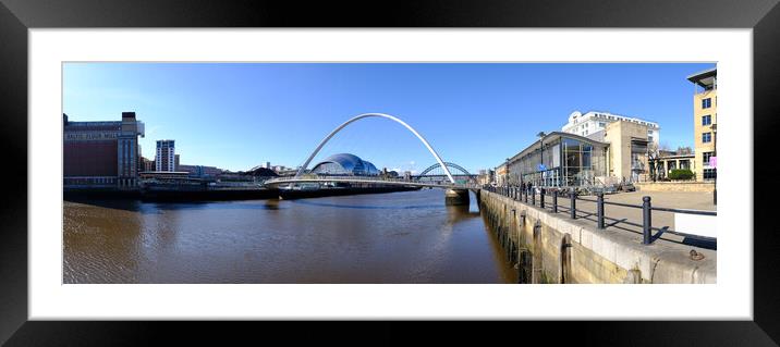 Majestic Bridges Overlooking Newcastle Quayside Framed Mounted Print by Steve Smith