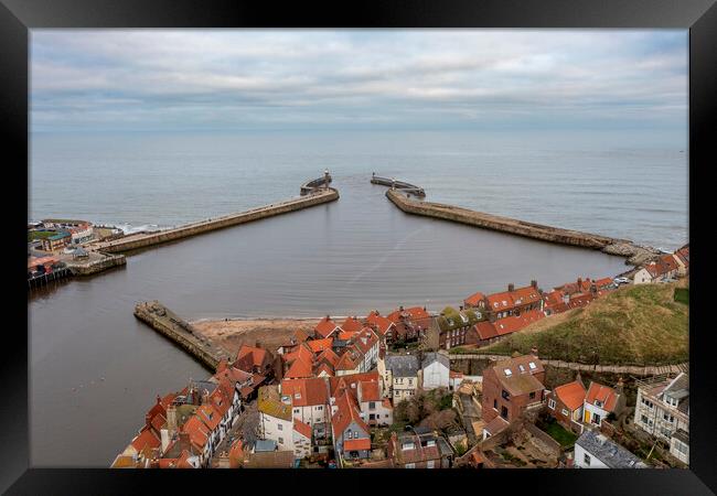Whitby Town Framed Print by Steve Smith