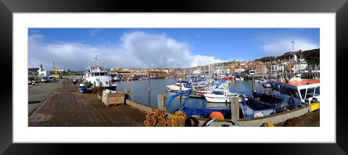 Scarborough South Bay Panoramic Framed Mounted Print by Steve Smith
