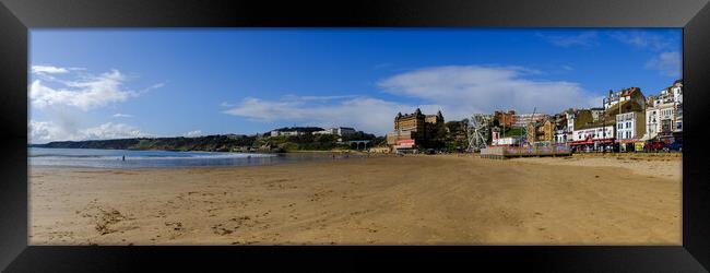 South Bay Scarborough Panoramic Framed Print by Steve Smith