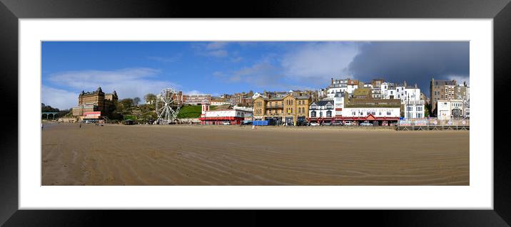 Scarborough South Bay Panoramic Framed Mounted Print by Steve Smith