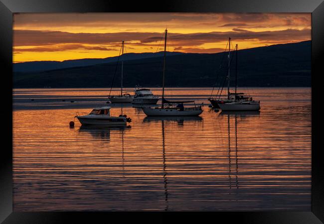 Breathtaking Sunset over Lochranza Framed Print by Steve Smith