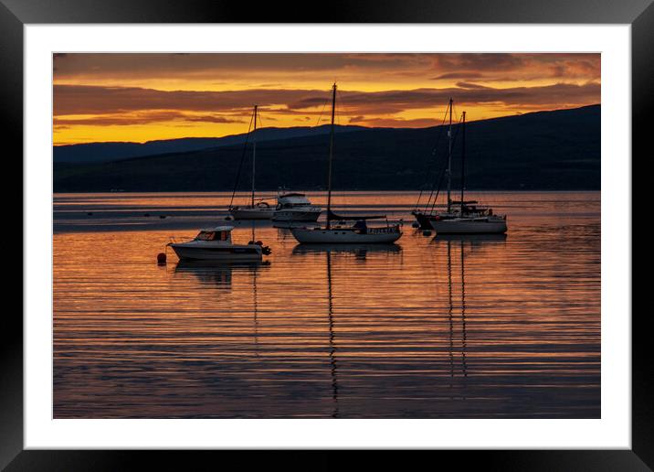 Breathtaking Sunset over Lochranza Framed Mounted Print by Steve Smith