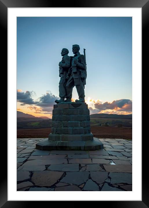 Commando Memorial Framed Mounted Print by Steve Smith