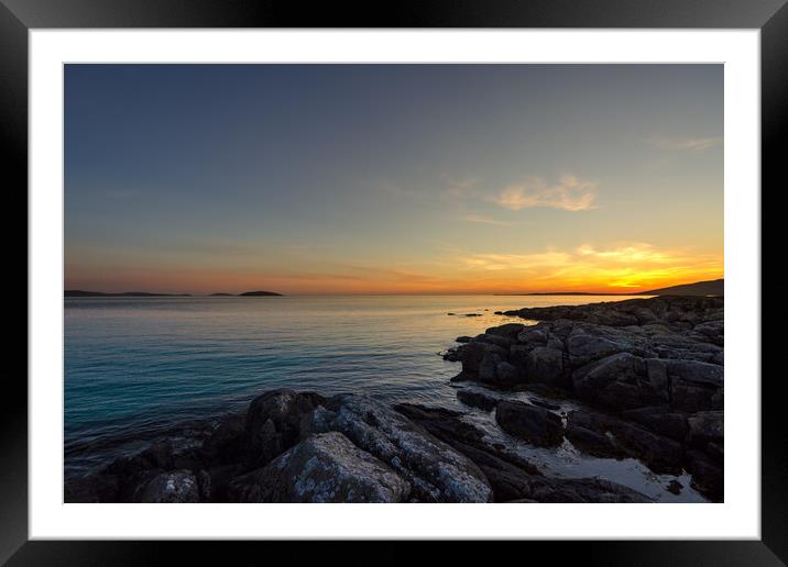 Eriskay Sunset Framed Mounted Print by Steve Smith