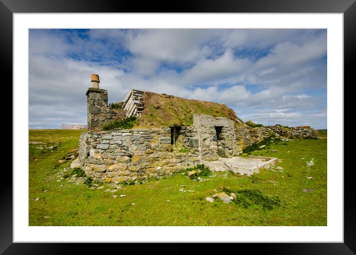 Berneray Croft Framed Mounted Print by Steve Smith