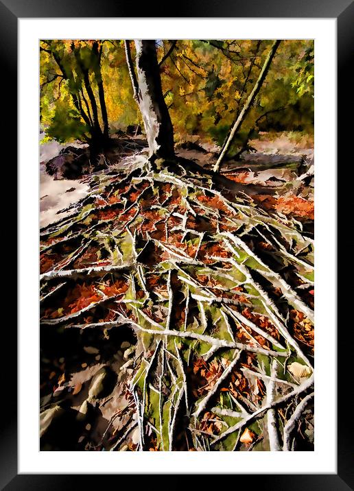 Root Of All Evil Digital Painting Framed Mounted Print by Steve Smith