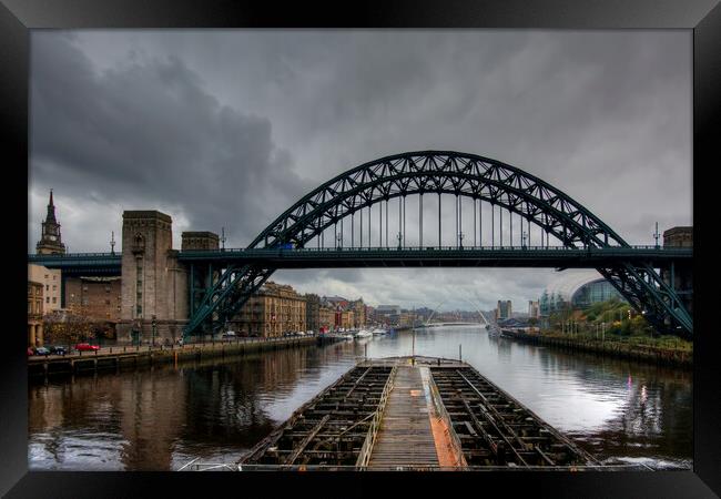 Stormy Newcastle Framed Print by Steve Smith