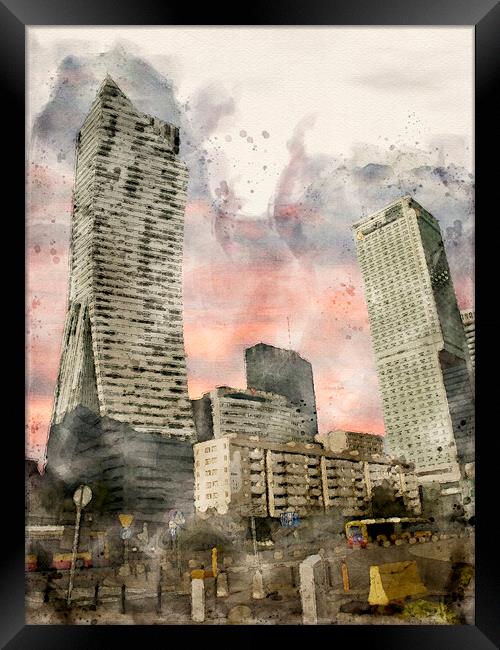 Warsaw Towers Framed Print by Steve Smith