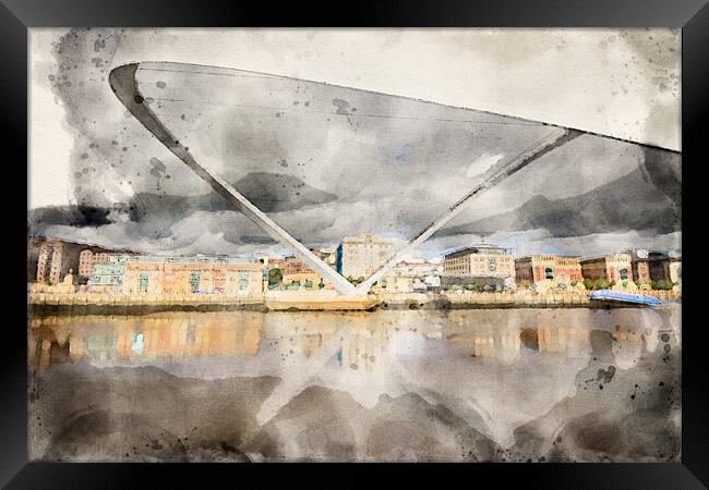 Gateshead Millennium Bridge Framed Print by Steve Smith