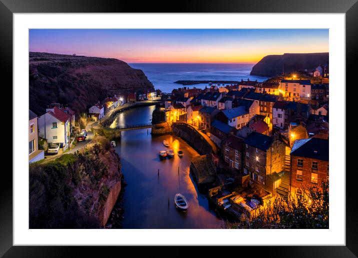 Staithes North Yorkshire Framed Mounted Print by Steve Smith