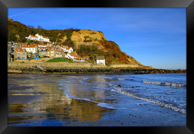 Runswick Bay North Yorkshire Framed Print by Steve Smith