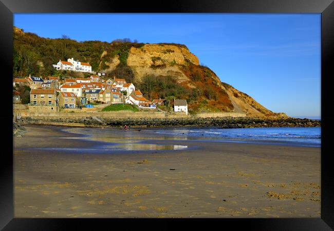 Runswick Bay North Yorkshire Framed Print by Steve Smith