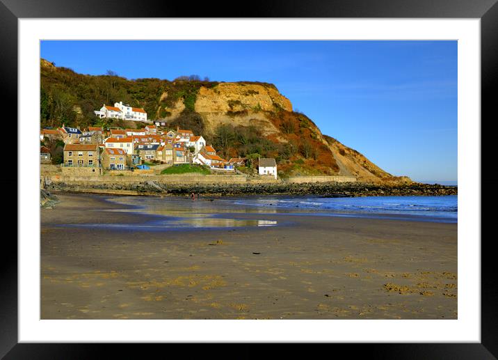 Runswick Bay North Yorkshire Framed Mounted Print by Steve Smith