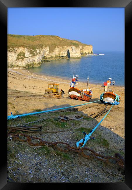 North Landing Flamborough Framed Print by Steve Smith