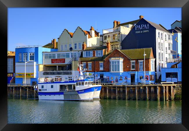 Serene Bridlington Harbour Framed Print by Steve Smith