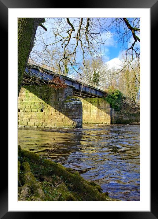 Old Railway Bridge Easby Framed Mounted Print by Steve Smith