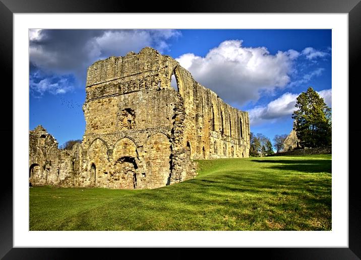 Easby Abbey Framed Mounted Print by Steve Smith