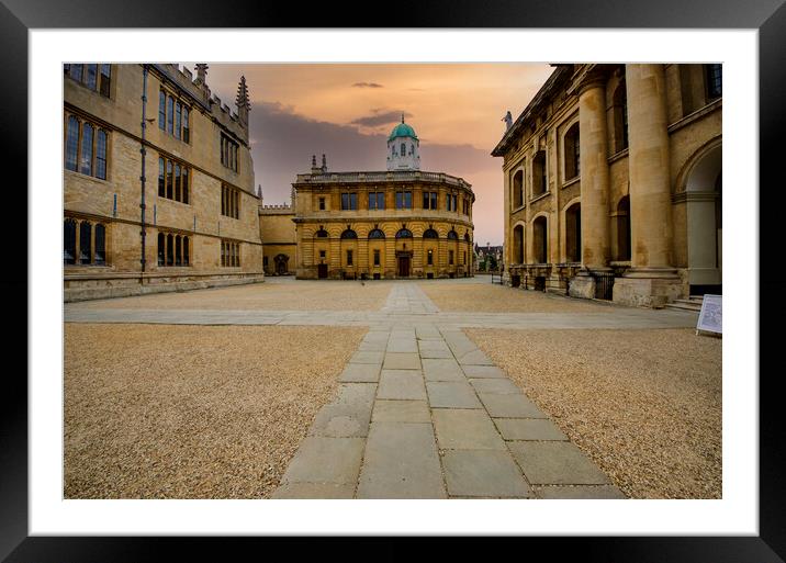 Enchanting Oxford Library Scene Framed Mounted Print by Steve Smith
