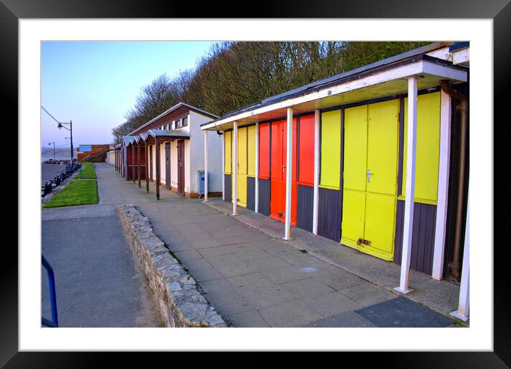 Beach Huts Filey Framed Mounted Print by Steve Smith