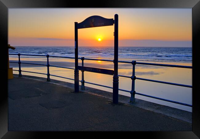 Welcome To Filey Framed Print by Steve Smith