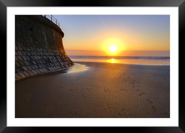 Filey Sunrise Framed Mounted Print by Steve Smith