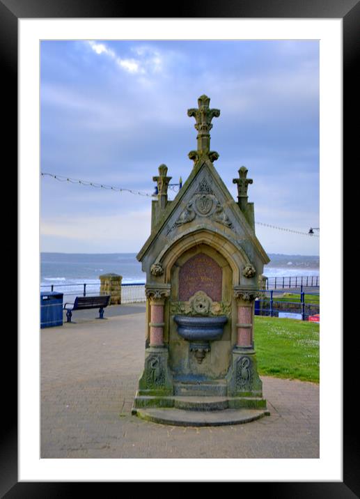 Filey Victorian Water Fountain Framed Mounted Print by Steve Smith