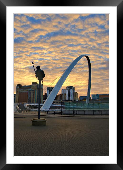 Millennium Bridge Gateshead Framed Mounted Print by Steve Smith
