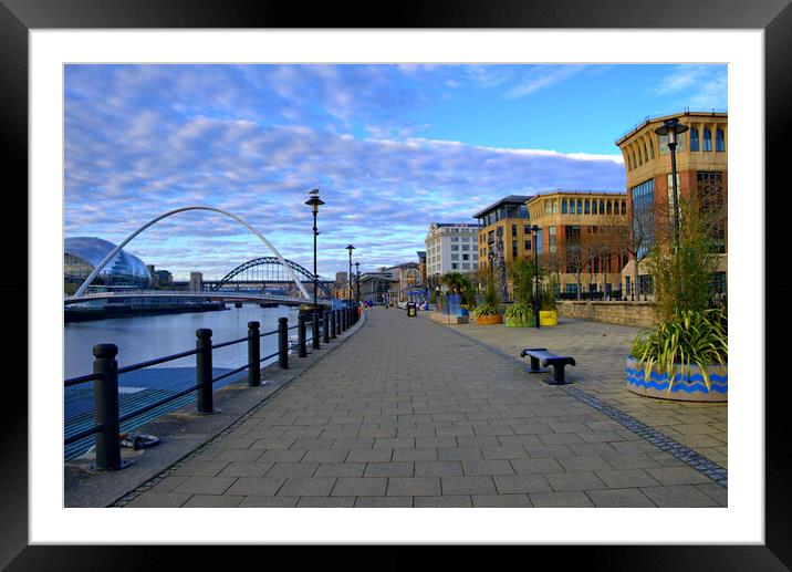 The Vibrant Newcastle Quayside Framed Mounted Print by Steve Smith