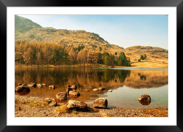 Serenity at Blea Tarn Framed Mounted Print by Steve Smith