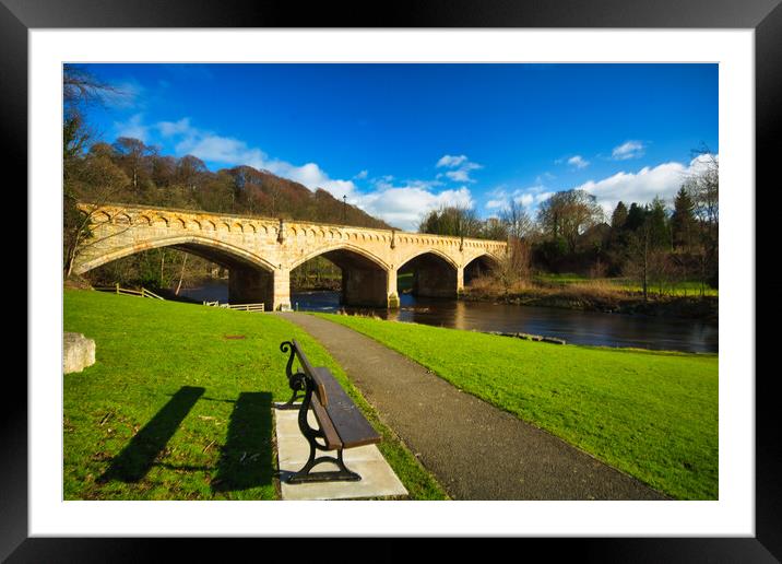 Mercury Bridge Richmond Yorkshire Framed Mounted Print by Steve Smith