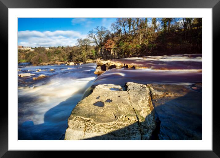 Majestic River Swale Falls Framed Mounted Print by Steve Smith
