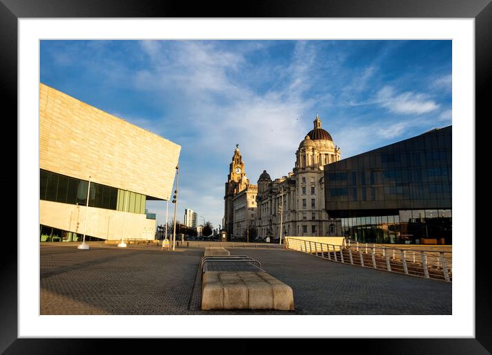 Liverpool Cityscape Framed Mounted Print by Steve Smith